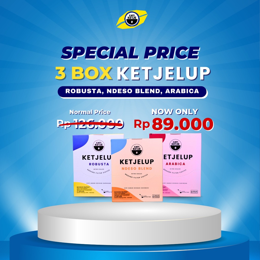 

Special price Promo 3Box Ketjelup, Robusta, Ndeso Blend, Arabica,