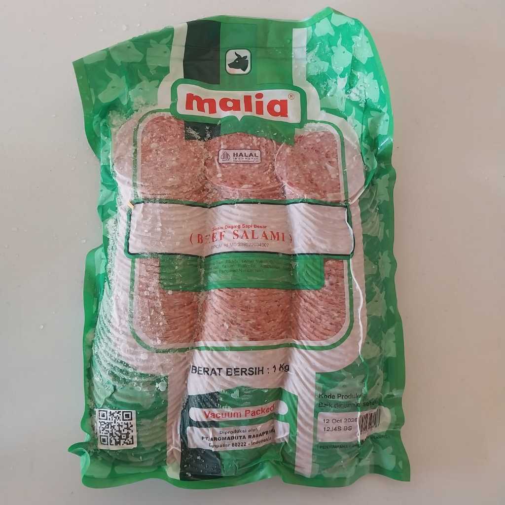 

Aroma / Malia Beef Salami Ukuran 1 kg ( Halal)