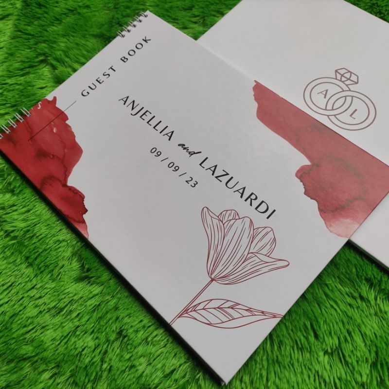 BUKU TAMU PERNIKAHAN CUSTOM / GUESTBOOK CUSTOM / BUKU TAMU UNDANGAN PERNIKAHAN / BUKU TAMU MURAH / B