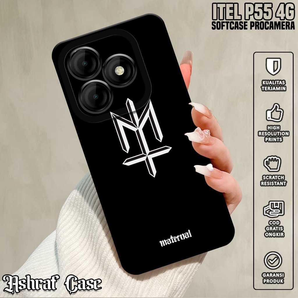 Casing ITEL P55 4G - Casing Hp ITEL P55 4G ( MTRNL ) Silikon Hp ITEL P55 4G - Softcase Hp ITEL P55 4