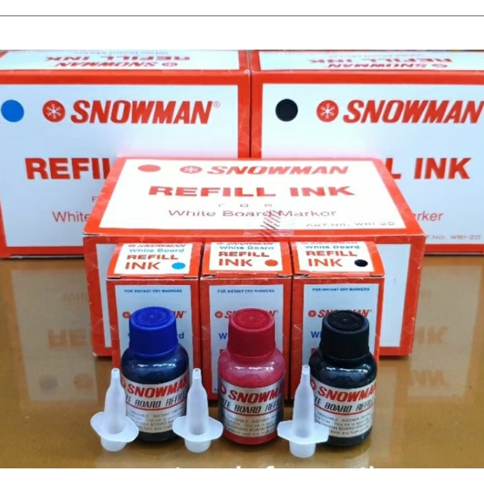 

Tinta Refill Ink isi tinta Spidol papan tulis White Board Marker Snowman WBI-20