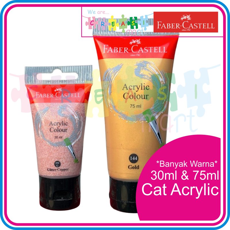 

Faber Castell Cat Akrilik 30ml & 75ml ACRYLIC COLOURS TUBE Banyak Warna 100% Original