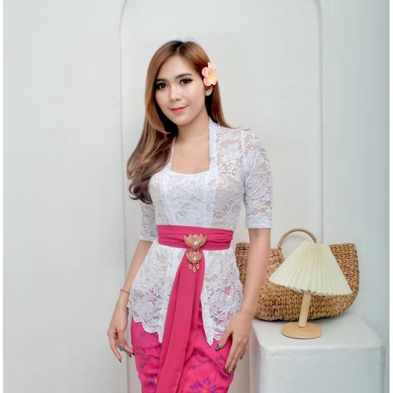 Baju Kebaya Brukat Sofia Bet Lengan Siku 7/8 Tangan 3/4 Baju Adat Wanita Kebaya Kutu Baru Wisuda Mod