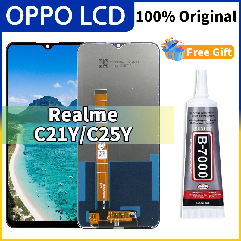 【ORIGINAL 100%】LCD for Realme C21Y/ C25Y FULL SET TOUCHSCREEN ORI HD ORIGINAL 100%