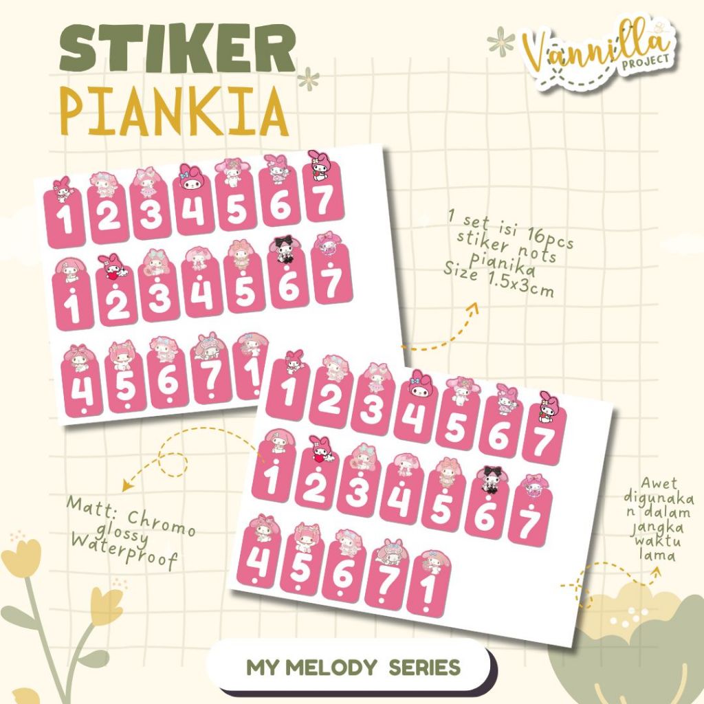

Stiker Pianika RAINBOW sticker pianika not piano tuts pianika not pianika