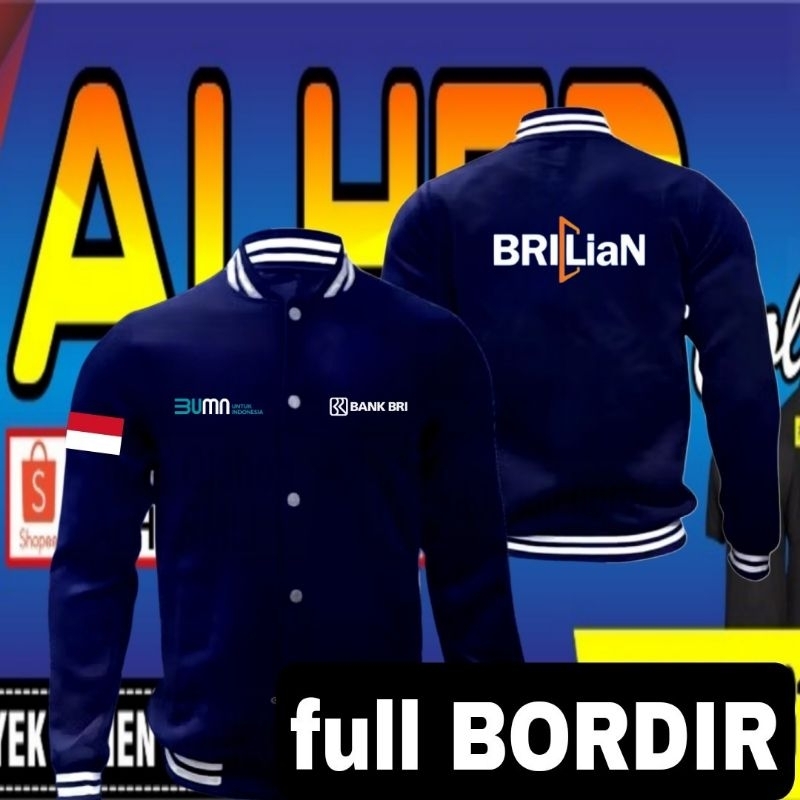 jaket bordir Bank BRI jaket baseball Bank BRI jaket BRI Jaket baseball bri jaket baseball Bank BRI j