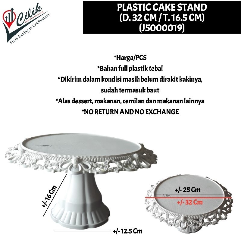 tatakan+alas+makanan+bahan+plastik+premium+elegant+cantik+dengan tutup+dessert table+snack corner+cu