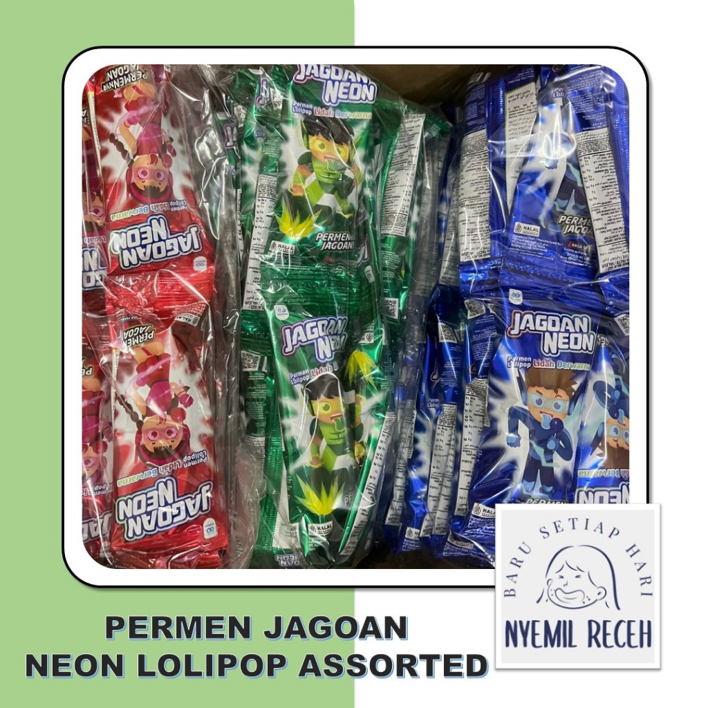 

Permen Jagoan Neon Lolipop Sssorted Isi 36pcs x 6gr