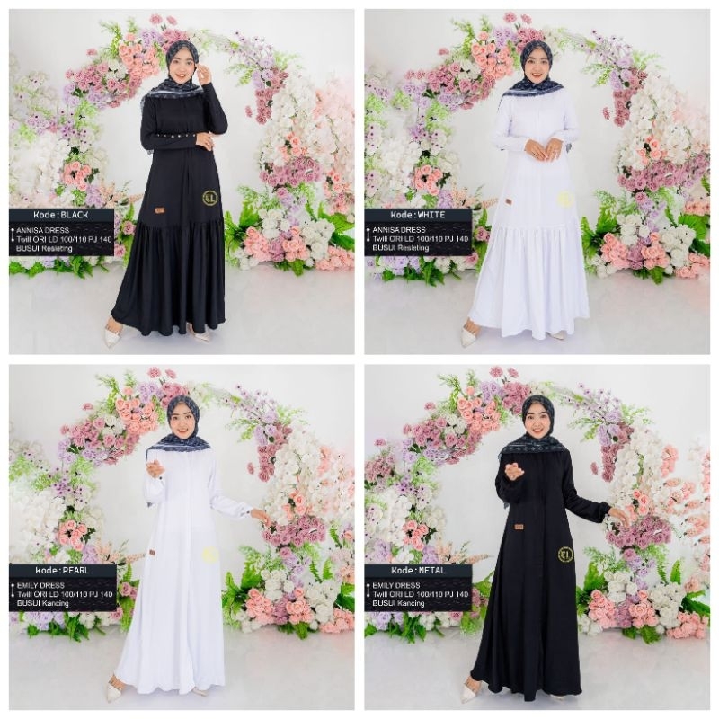 BATIK ELZHAF // GAMIS TWILL ORI POLOS HITAM PUTIH SERIES ELZHAF BATIK