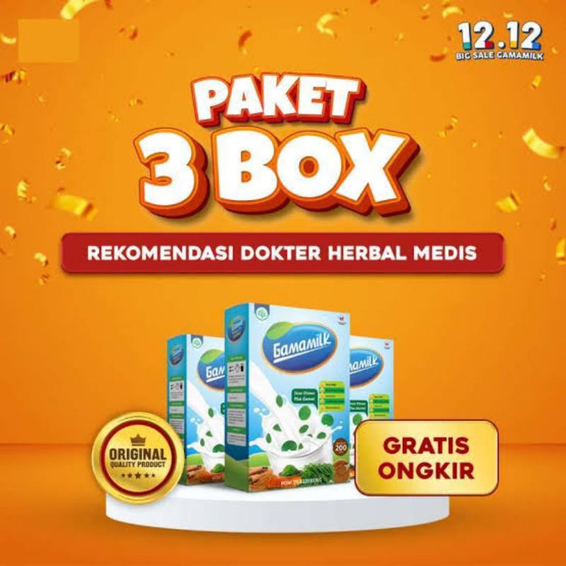 

PAKET 3 BOX - Gamamilk Susu Etawa Solusi Untuk Nyeri Sendi, Asam Urat, Sesak Nafas dan Asam Lambung