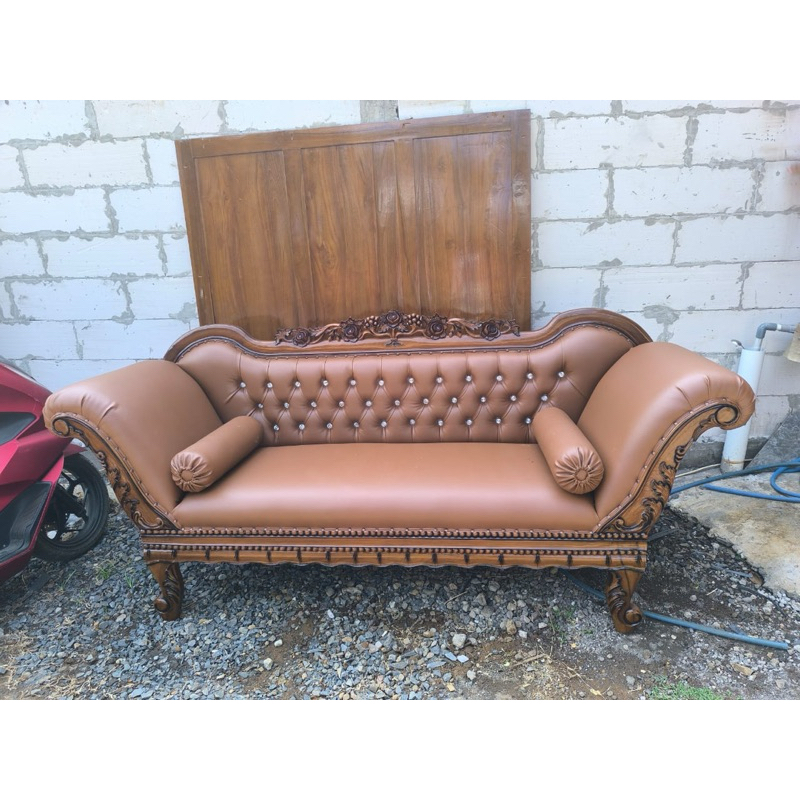 Sofa santai jati Bangku sofa santai jati Bangku sofa ruang tamu kayu jati