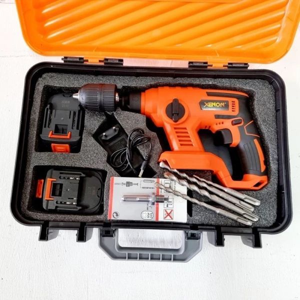Mesin Bor Bobok Baterai/Cordless Hammer Drill 18V Merk Xenon