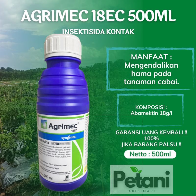 AGRIMEC 18EC 500ML INSEKTISIDA ABAMECTIN MURNI