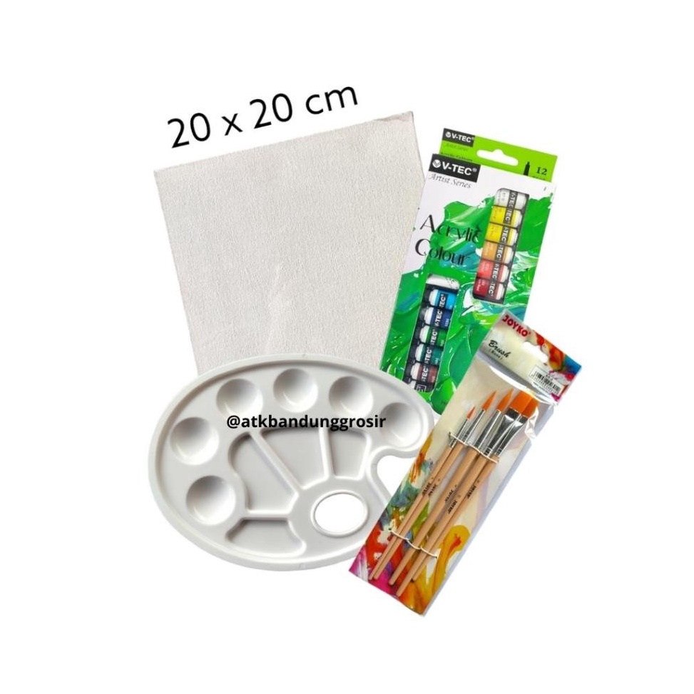 

Paling Irit Paket Melukis Lengkap Set 4 in 1 Variasi Set Kanvas 2x2 Kuas Palet Cat Acrylic Set SHABG