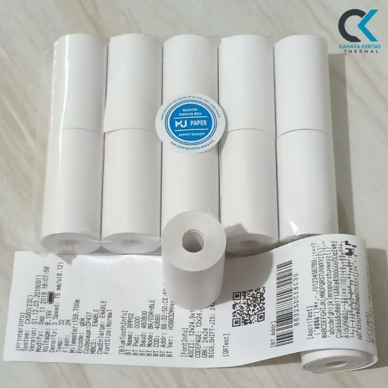 

Top Surprise Kertas Kasir Thermal Edc Bluetooth 57X3 Print Register Paket 1 Roll 1 Pack