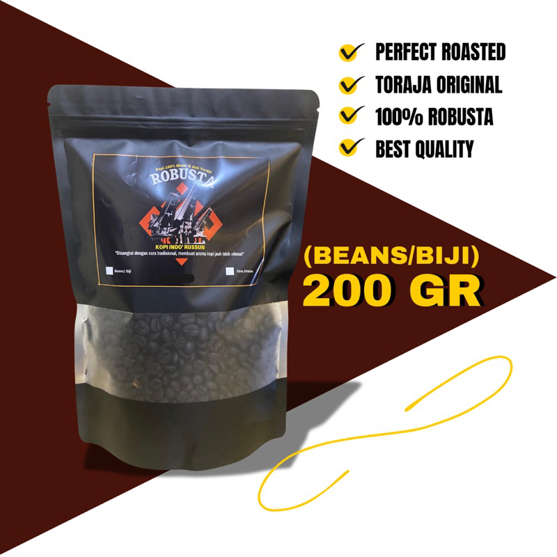 

KOPI TORAJA ORIGINAL BEANS 100% ROBUSTA 200gr
