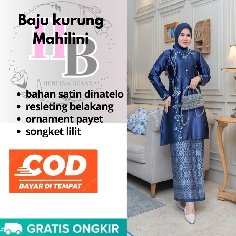 (Herlina Busana) BAJU KURUNG MAHALINI//BAJU KURUNG MALAYSIA MODERN//TUNIK MALAYSIA//SERAGAM PARTAI