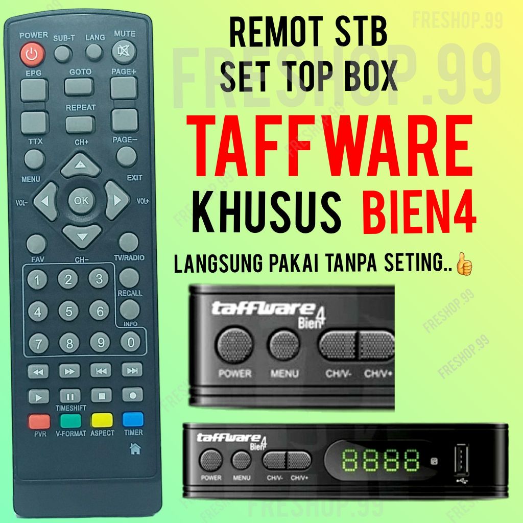 Remote set top box taffware bien4 stb dvbt2 remot
