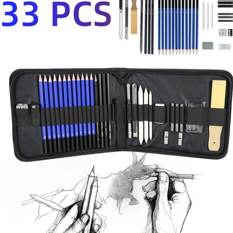 

Diskon Terkini Sketch Pensil Pisau Penghapus dan Pensil 33PCSet Sketch Pencil Pisau Penghapus dan Pensil Gambar untuk Keperluan Sekolah Pencil Drawing Set
