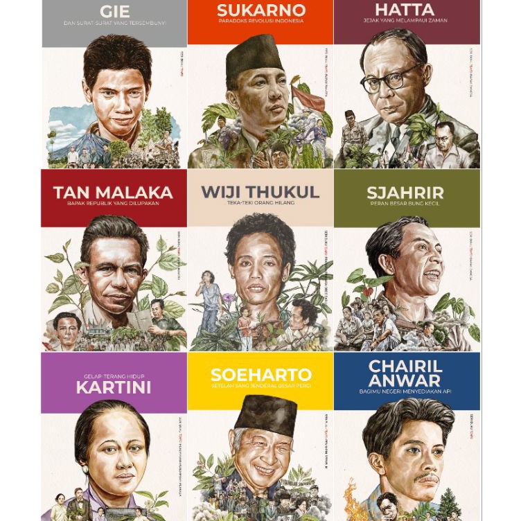 KODE P33B KPG Original Segel Seri Buku Tempo Gie Sukarno Hatta Tan Malaka Wiji Thukul Sjahrir Soehar