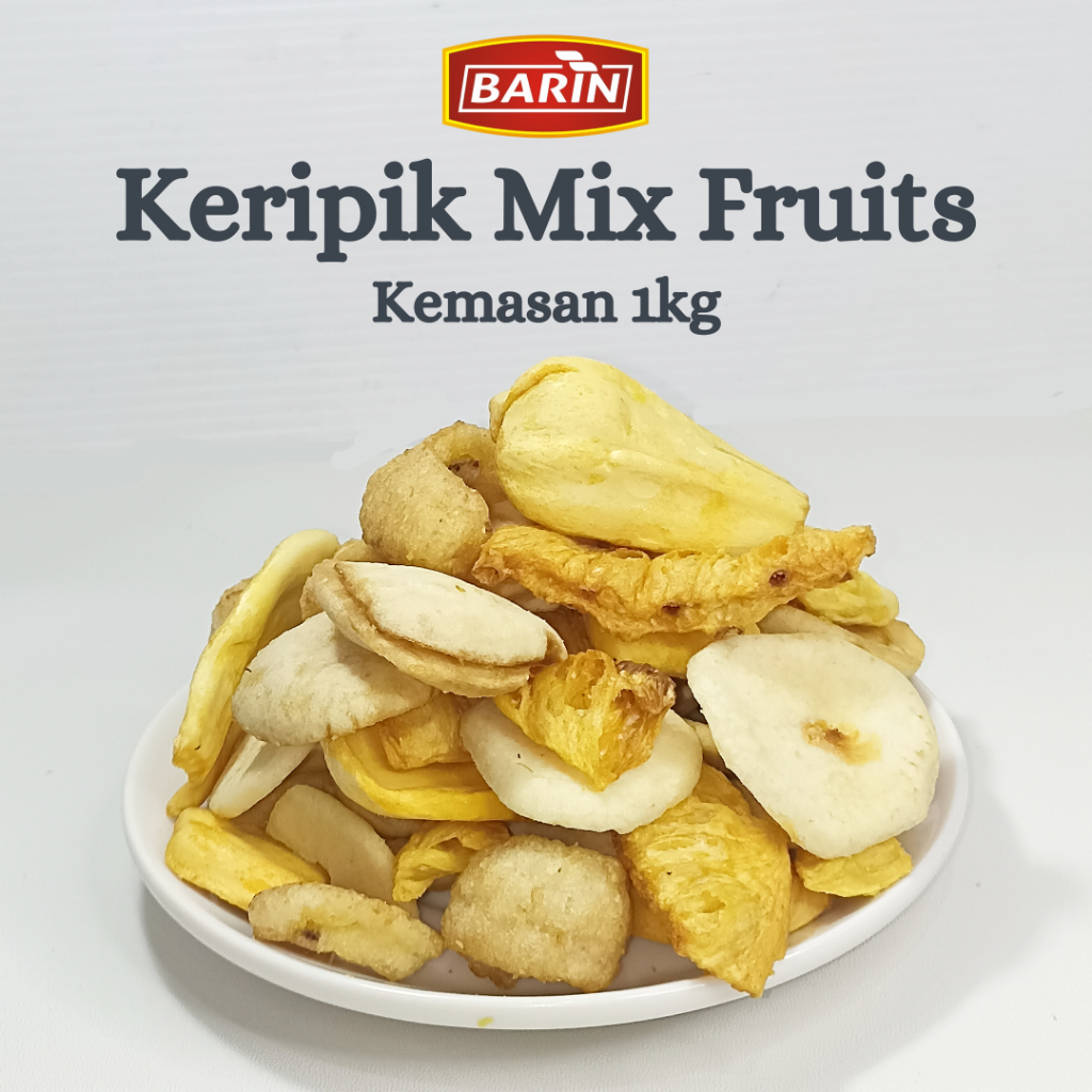 

Barin Keripik Buah Mix 1kg Kripik Mix Fruit Malang