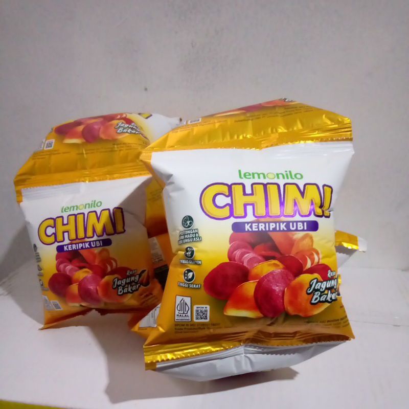 

LEMONILO CHIMI Snack Viral Keripik Ubi Rasa Jagung Bakar 1 Pak Isi 10 Pcs 10gram Chiki Jajanan Anak Hadiah Ulang Tahun Berhadiah Boom Uang Besar CIMI