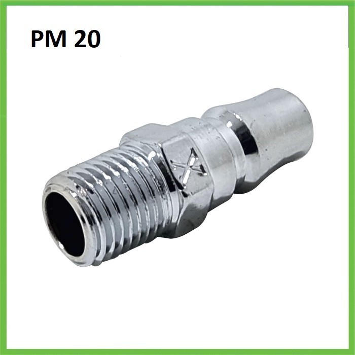 JKU Quick Coupler Angin PM20 PM 20 / Nepel Selang Kompresor / Nipel Sambungan Fitting Plug Socket Ma