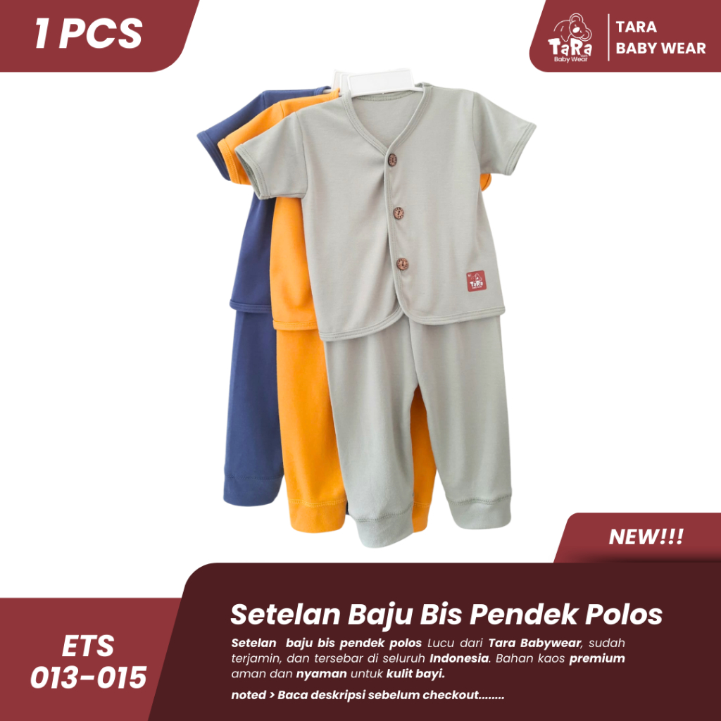 Setelan Baju Bayi Bis Custom Polos 0- 12 Bulan M,L,XL Unisek/laki-laki & Perempuan  - Tara