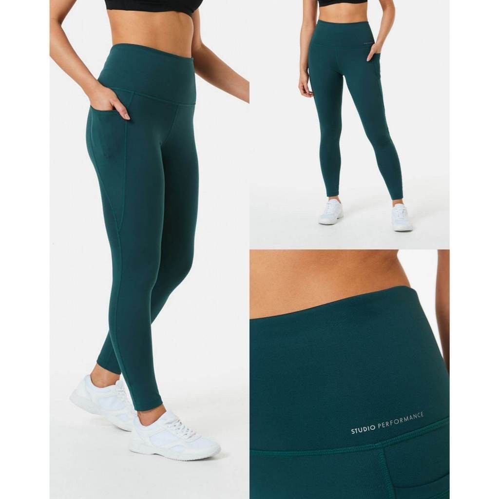 Celana Legging Sport Anko Side Pocket High Weish Legging Panjang Olahraga Wanita Gym Yoga
