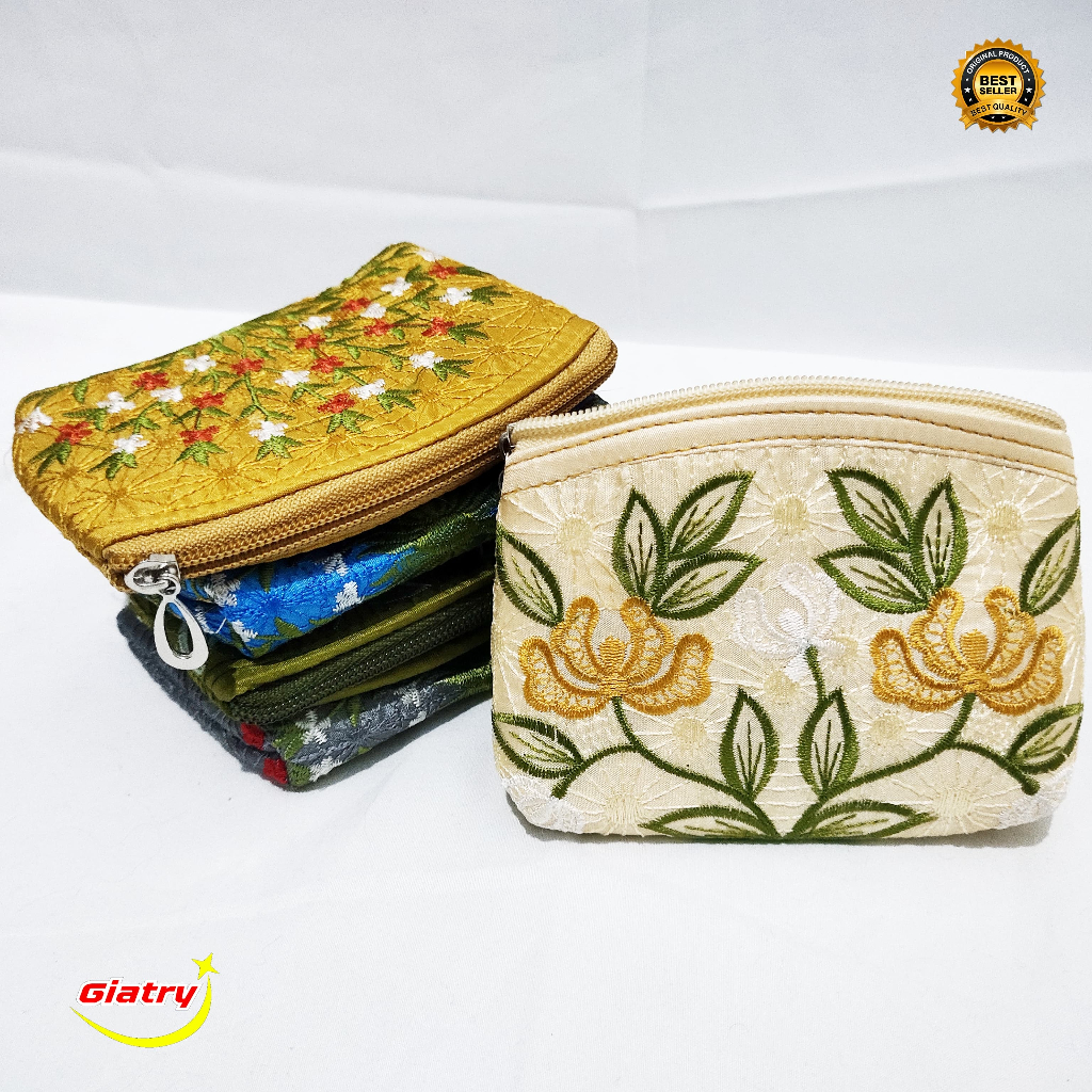 Dompet koin / Dompet mini / Dompet kartu / Dompet wanita mini / Souvenir dompet koin bordir