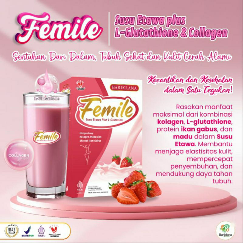 

FEMILE SUSU KAMBING ETAWA PLUS KOLAGEN – Rasa Strawberry