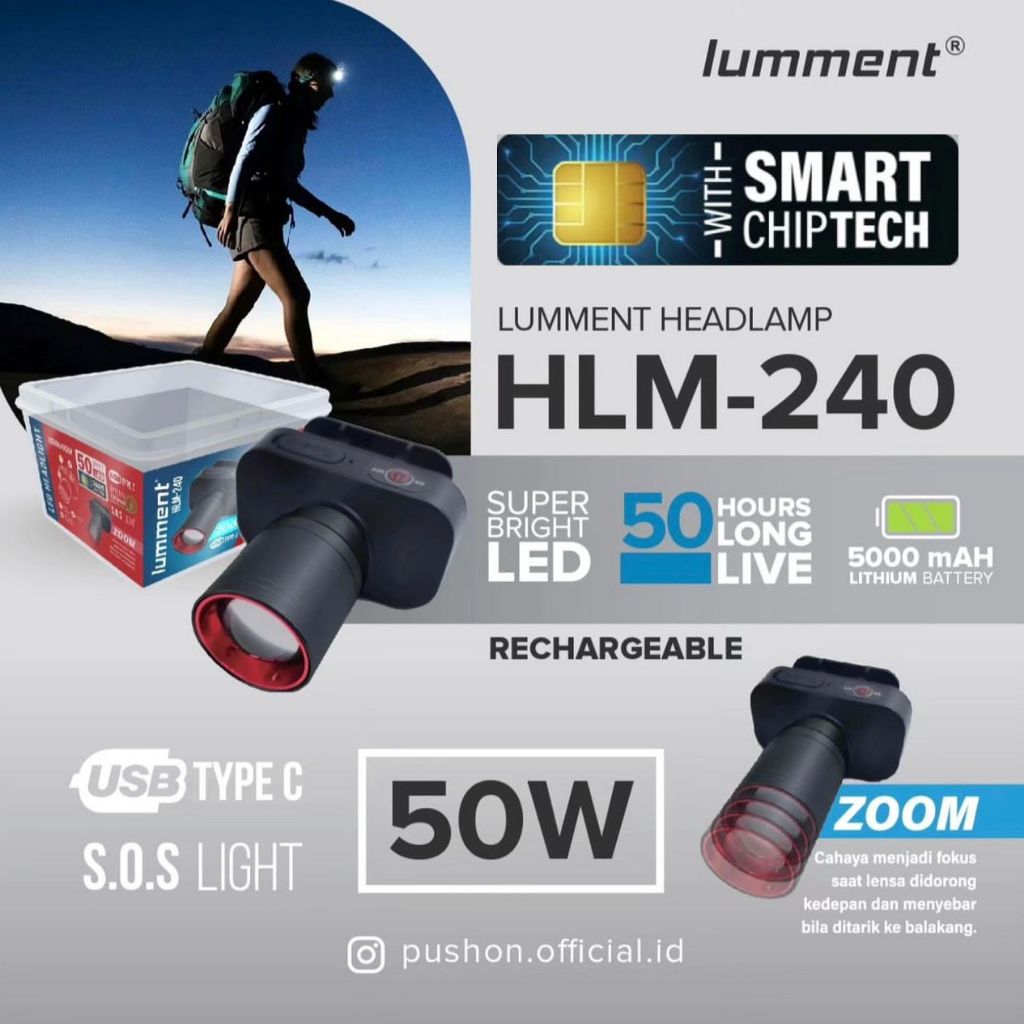 SENTER KEPALA LUMMENT HLM-240  ZOOM