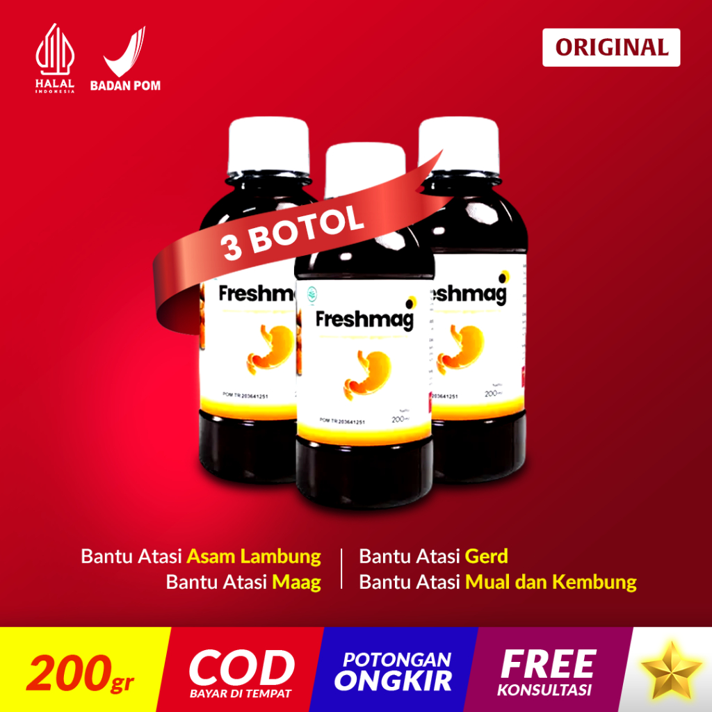 

FRESHMAG Madu Herbal Alami Natural Honey Obat Masalah Perut Paket Tuntas 3 Botol FREE Konsultasi