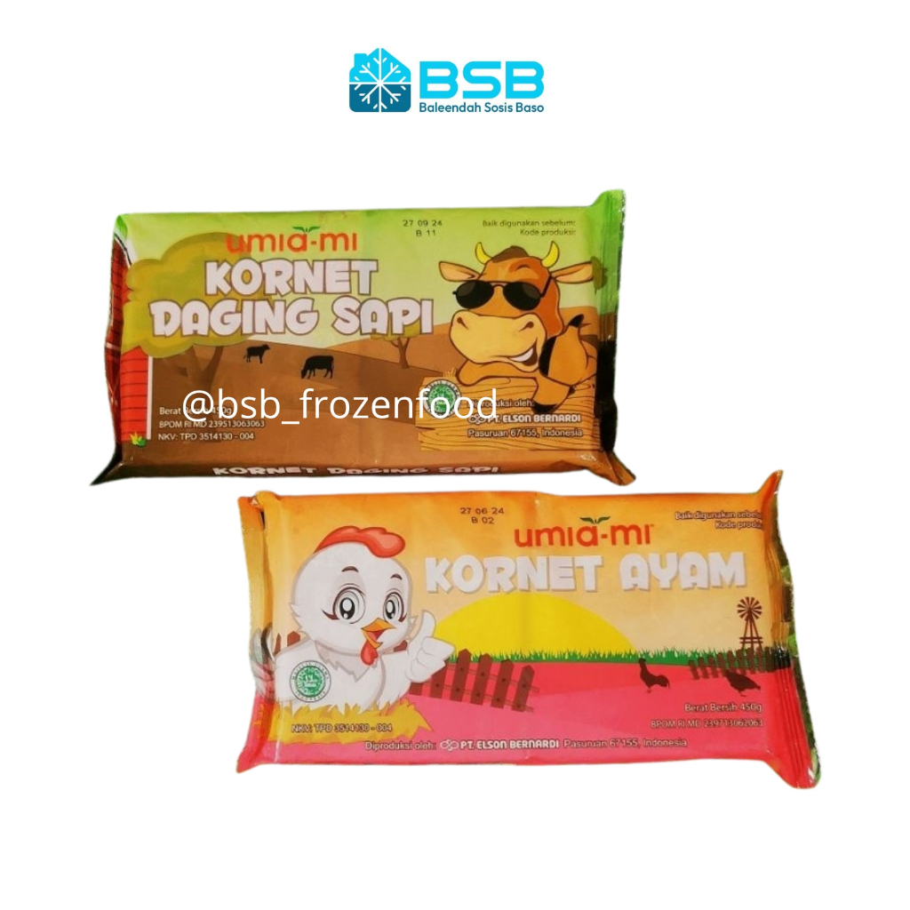 

UMIAMI Kornet Daging Sapi / Ayam Frozen Food Siap Masak 450 gram