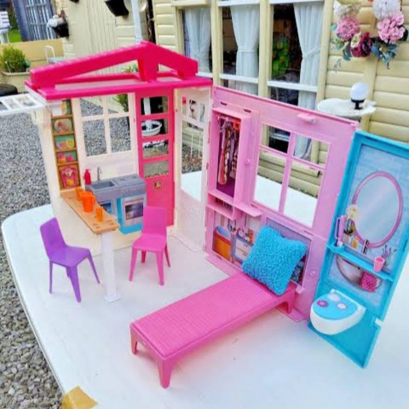 Rumah boneka Barbie portable ori original Mattel preloved