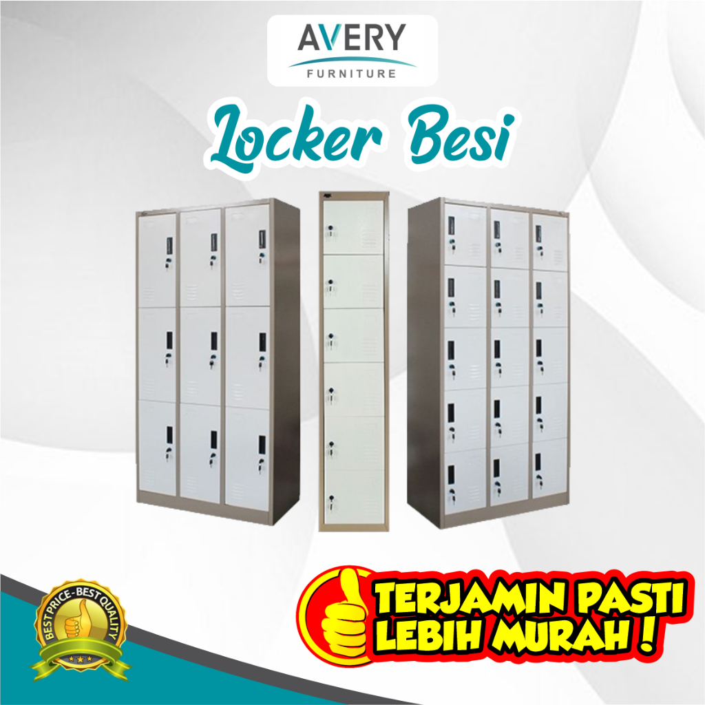LOCKER BESI/ LEMARI PENYIMPANAN BESI/ LOCKER KAMPUS/ KABINET - AVERY