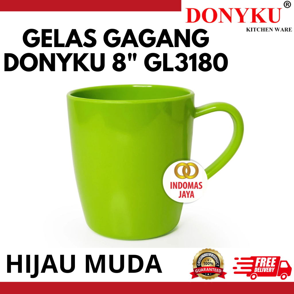Gelas Melamin - Gelas Kecil - Cangkir Melamin - Mug Melamin - GL3180 Hijau Muda