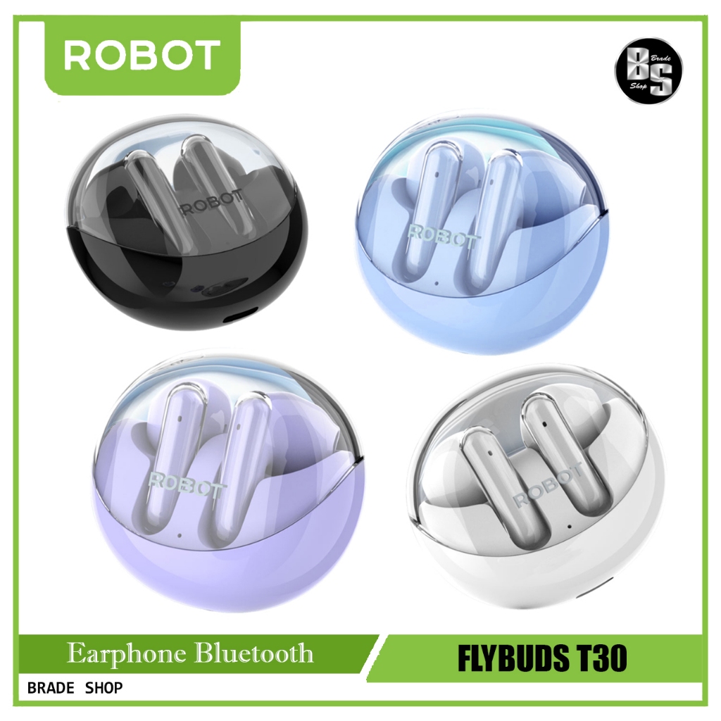 Handsfree Bluetooth TWS Robot Flybuds T30 Original Earphone