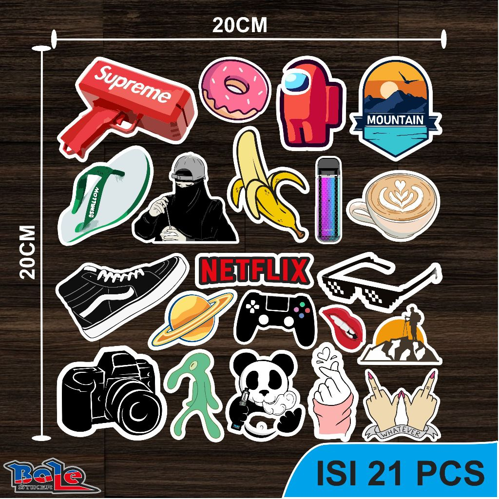 

sticker PACK ESTETIK isi 21 pcs sticker aesthetic koleksi keren
