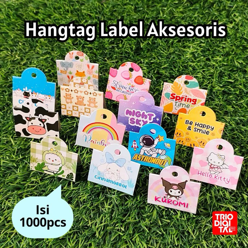 

(isi 1000pcs) Hangtag produk | Label aksesoris murah