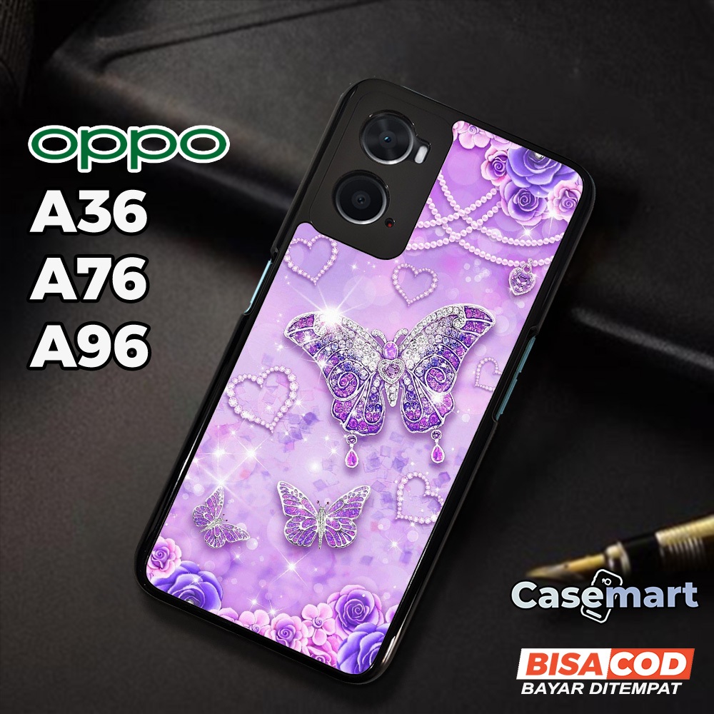 Case OPPO A36 A76 A96 Casing OPPO OPPO A36 A76 A96 Casemart [BTFY] Case Glossy Case Aesthetic Custom