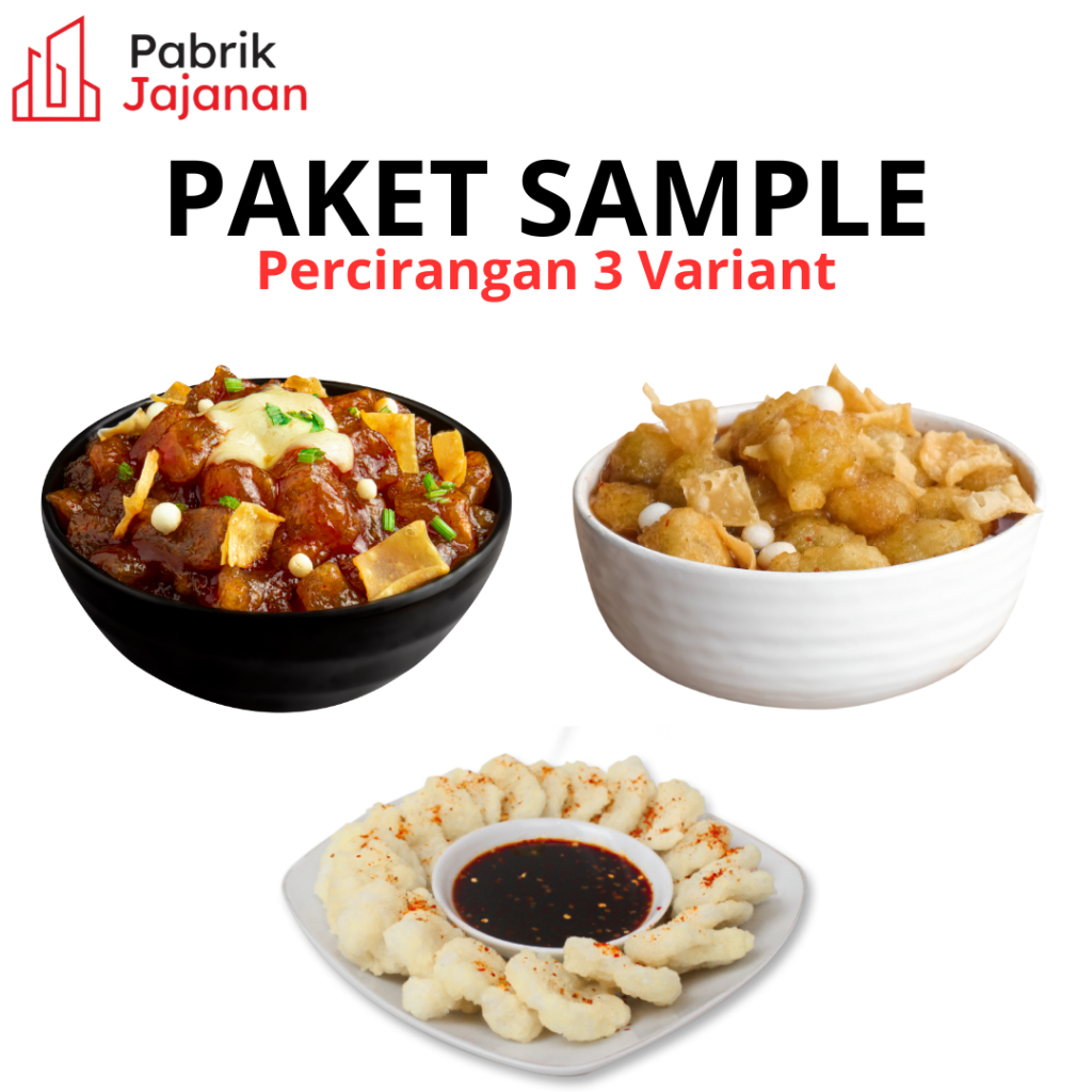 

[ISI 3 PCS] PAKET SAMPLE ALL VARIAN PERCIRENGAN Makanan Viral Termurah Khas Makanan Bandung