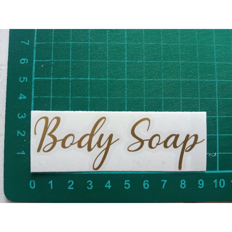 

Sticker Body Soap gold stiker cutting