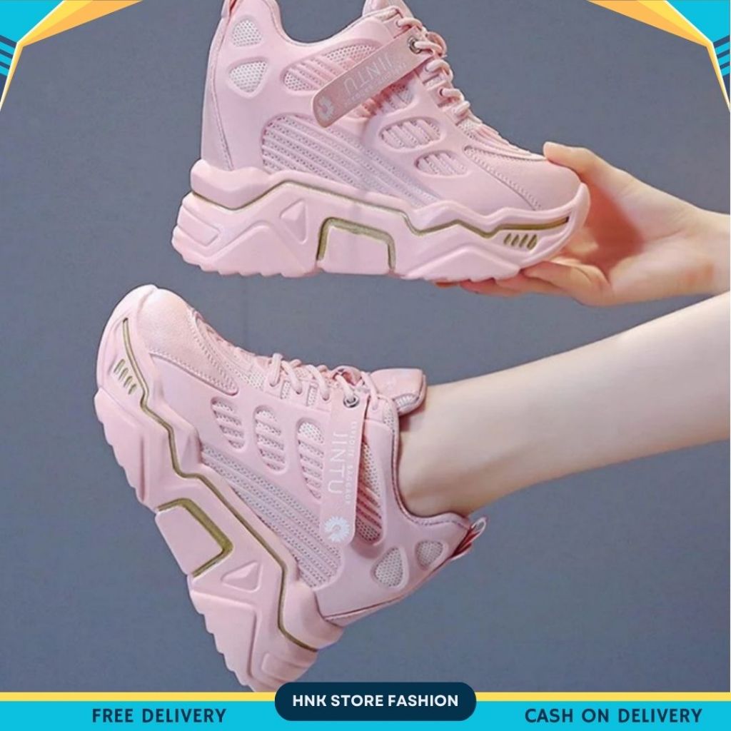 HNK Sepatu Sneakers Wanita Sepatu Hak Dalam AS 129
