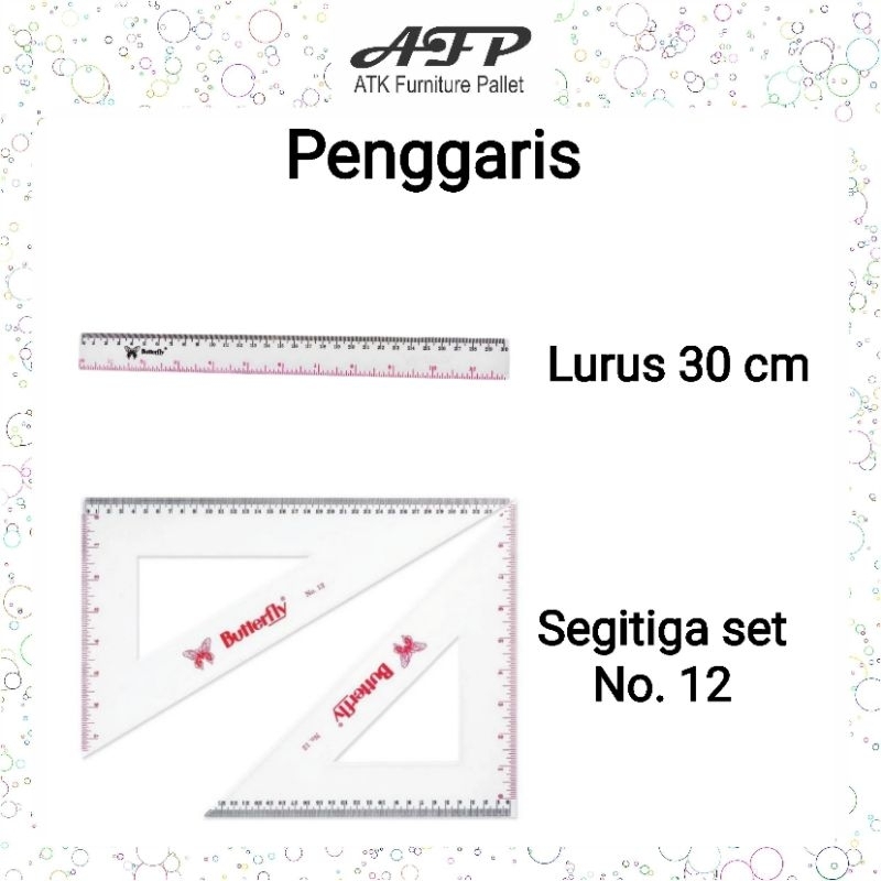 

Penggaris Lurus 30 cm Segitiga Set No 12