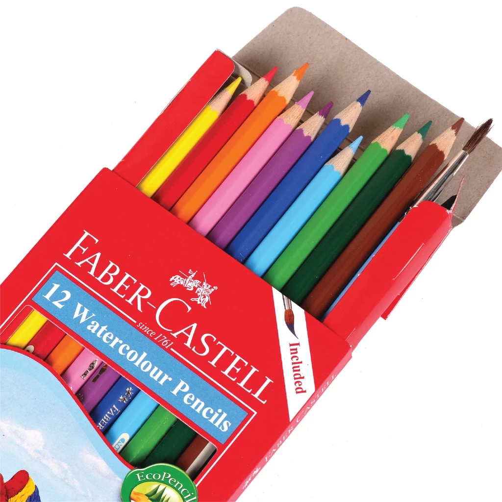 

Faber-Castell Pensil Warna Cat Air Watercolour Pencils 12 pendek Free Kuas
