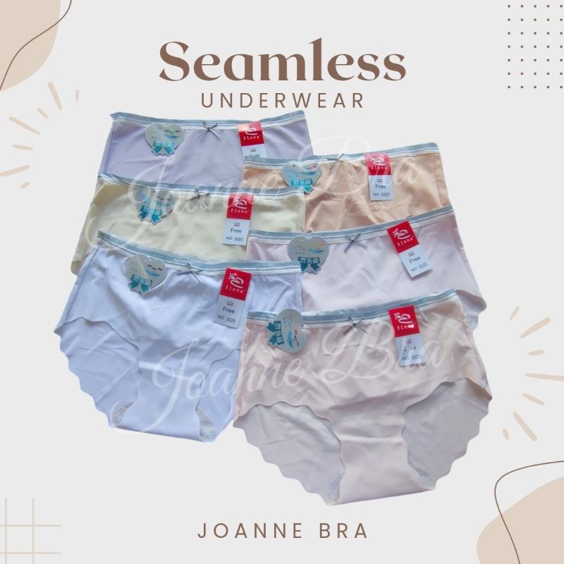 Elena Celana Dalam Seamless Tanpa Jahitan Sepinggul fit bb 55kg E 3220 - CD Low Waist Tipis Lembut A