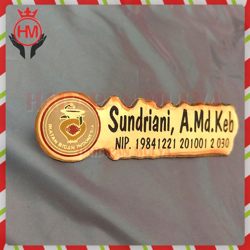 

Name Tag Logo Ikatan Bidan Indonesia Papan Nama Logo IBI Lapis Fiber Model Bentuk - Harapan Mulya