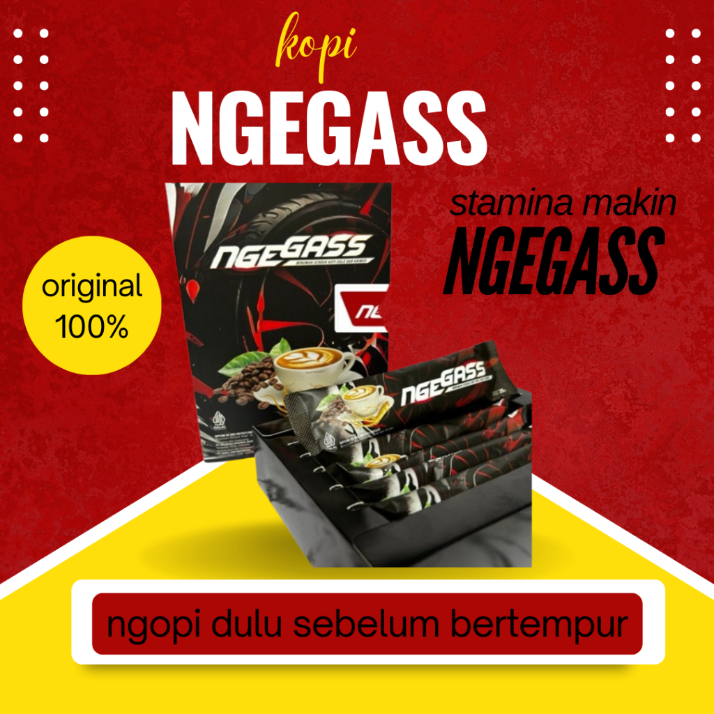 

Kopi Ngegass ORIGINAL | Kopi Ginseng Rasa Krimer | 1 Box isi 5 Sachet | Sudah Halal & BPOM