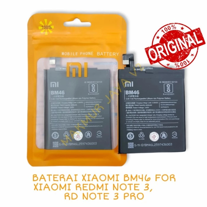 BATERAI BATRE XIAOMI BM46 FOR XIAOMI REDMI NOTE 3 / REDMI NOTE 3 PRO